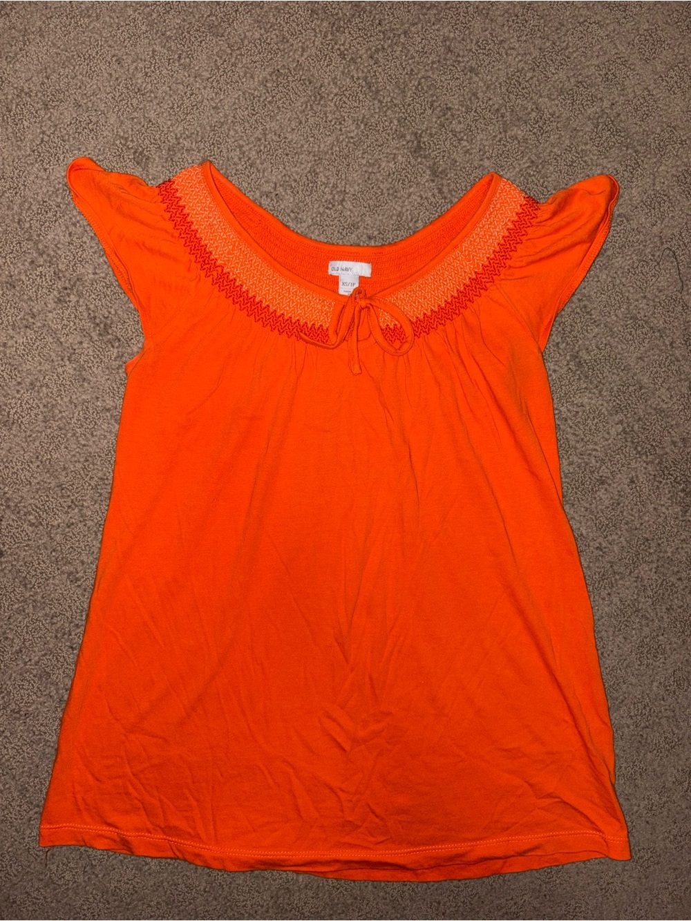 Old Navy Orange Smocked Scoopneck Camisole with Tie, Women’s Size XS